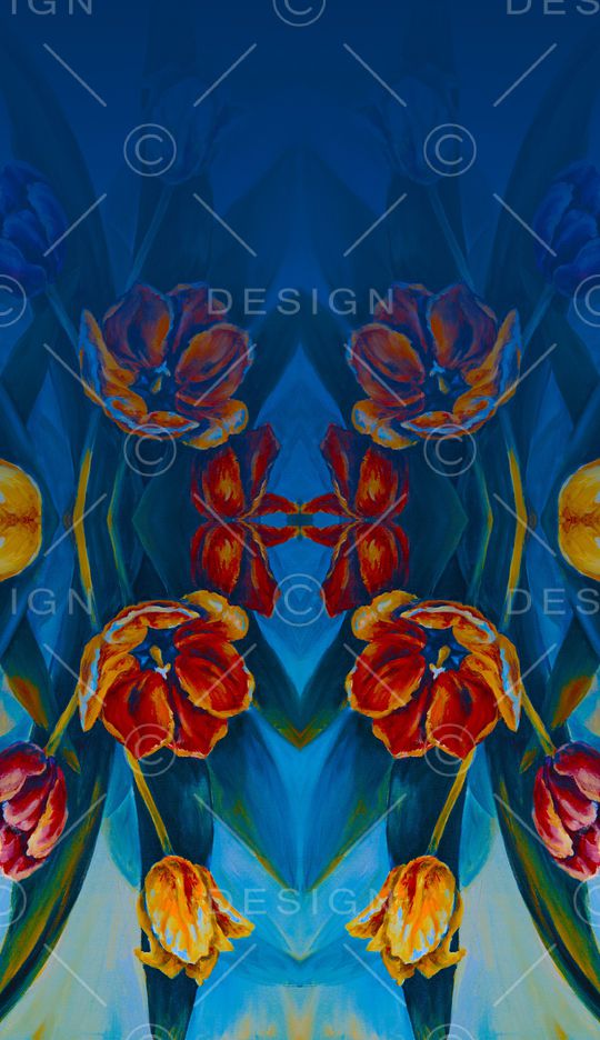 花卉印花华亿平台图片