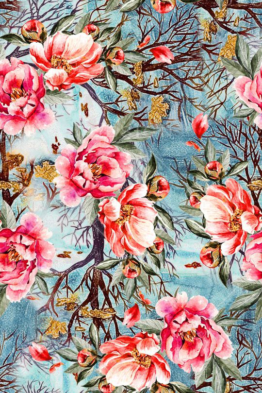 花卉印花华亿平台图片