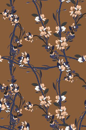 抽象花卉印花华亿平台图片