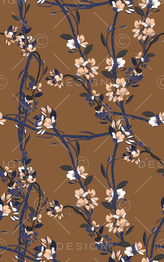 抽象花卉印花华亿平台图片