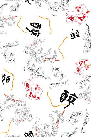 线条印花华亿平台图片