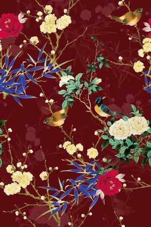 花卉印花华亿平台图片