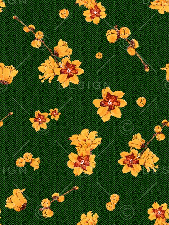 花卉印花华亿平台图片