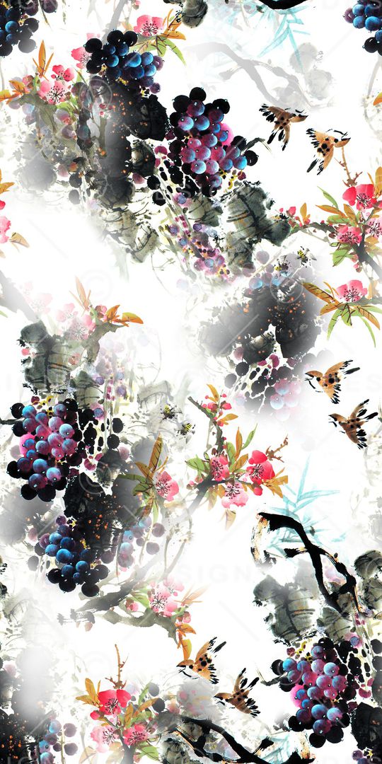 花卉印花华亿平台图片