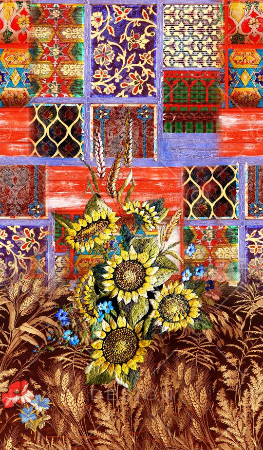 中老年华亿平台印花华亿平台图片