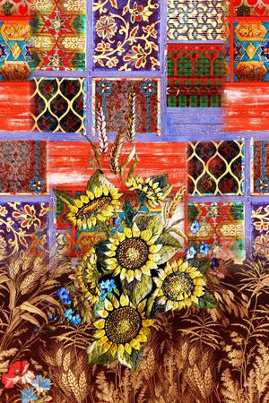 中老年华亿平台印花华亿平台图片