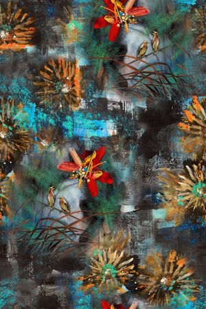 花卉印花华亿平台图片