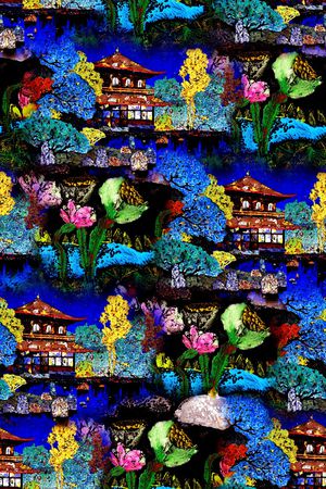 抽象印花华亿平台图片