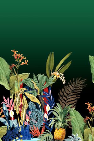 棕榈树印花华亿平台图片