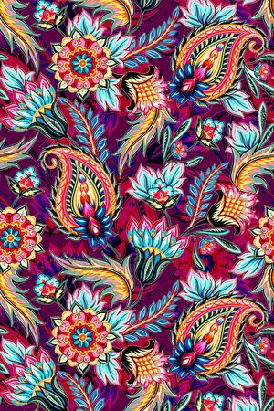 多层佩斯利印花华亿平台图片