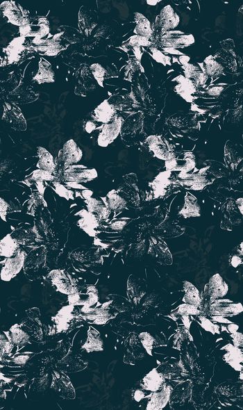 抽象花卉印花华亿平台图片