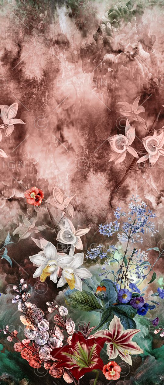 花卉印花华亿平台图片