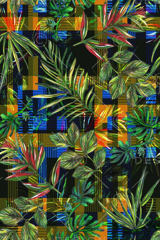 抽象花卉印花华亿平台图片