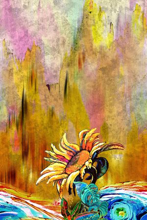 手绘花卉印花华亿平台图片