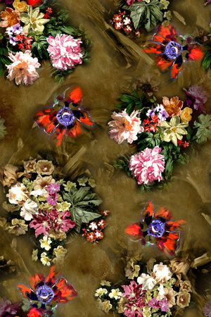 花卉印花华亿平台图片