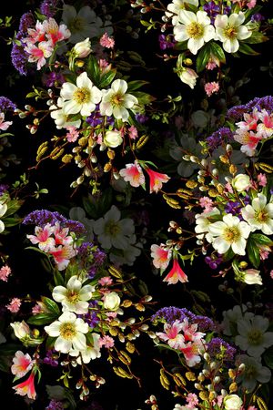 花卉印花华亿平台图片