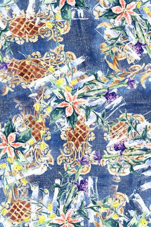 花卉印花华亿平台图片