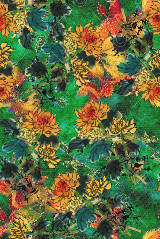 花卉印花华亿平台图片