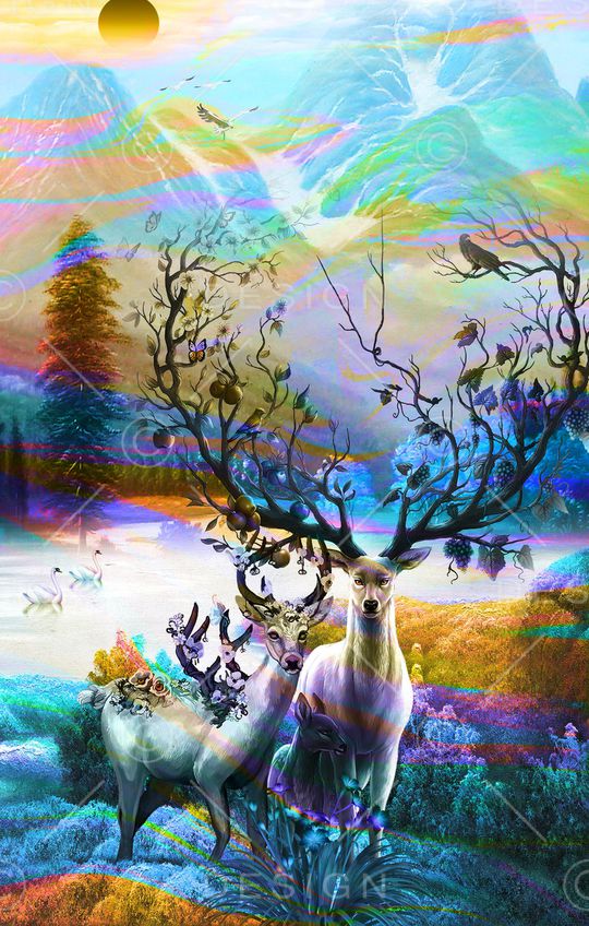 鹿印花华亿平台图片