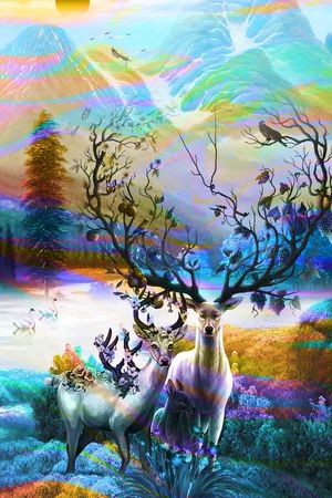 鹿印花华亿平台图片