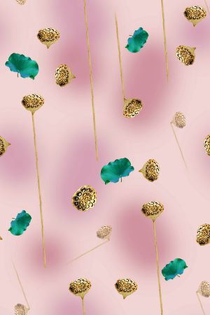 清爽花印花华亿平台图片