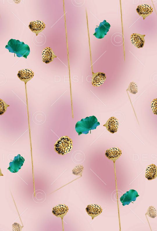 清爽花印花华亿平台图片