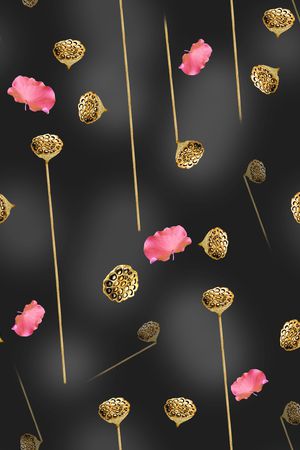 清爽花印花华亿平台图片