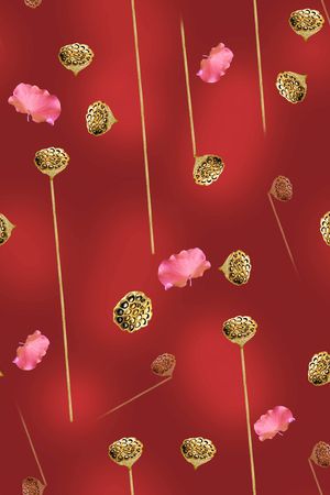 清爽花印花华亿平台图片