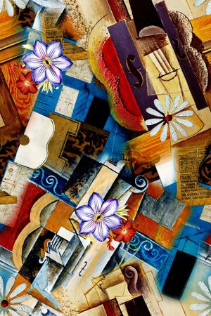 抽象印花华亿平台图片