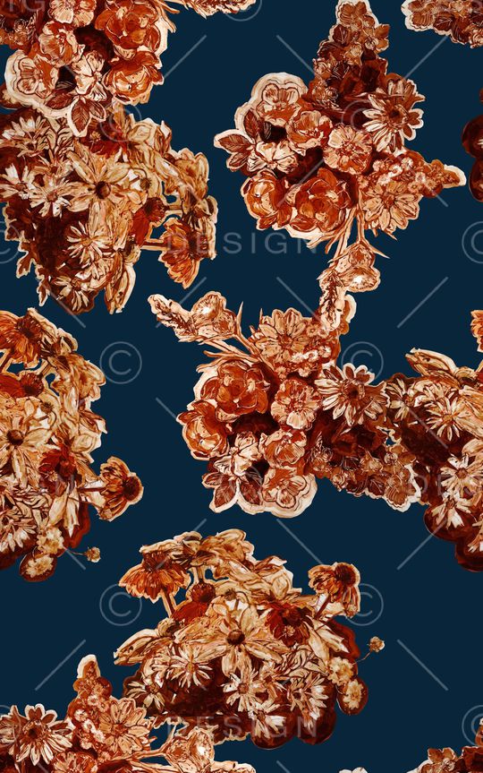 抽象花卉印花华亿平台图片