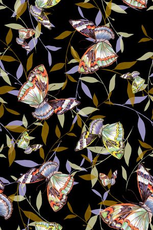 蝴蝶印花华亿平台图片