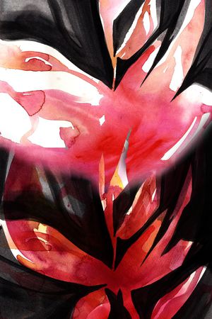 抽象花卉印花华亿平台图片