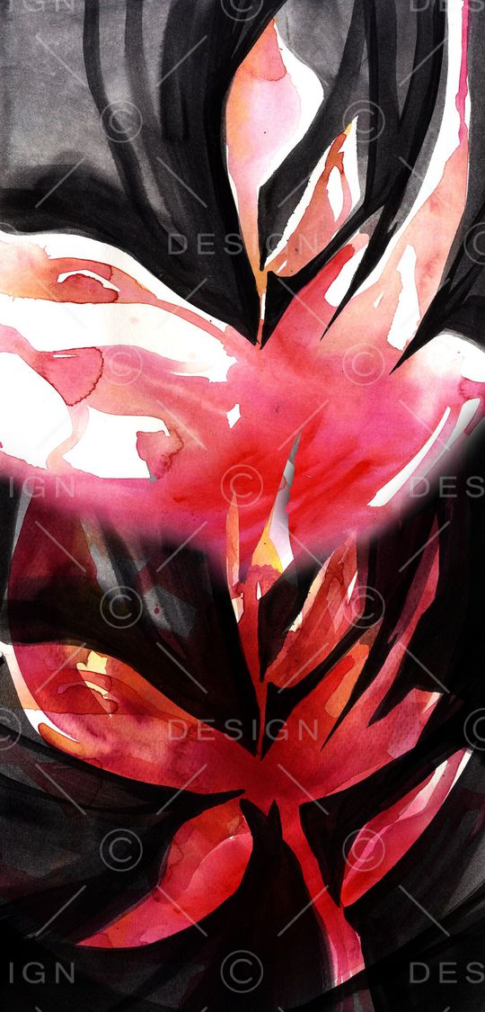 抽象花卉印花华亿平台图片