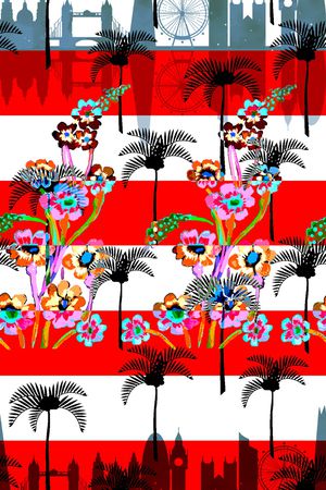 条纹印花华亿平台图片