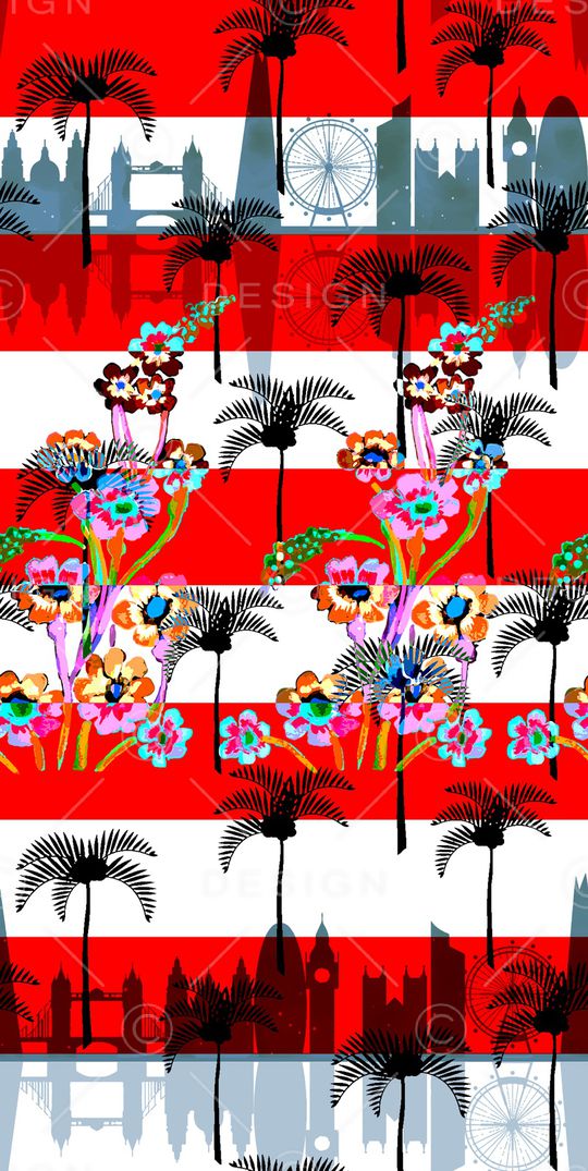 条纹印花华亿平台图片