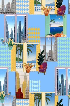 几何印花华亿平台图片