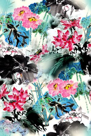 花卉印花华亿平台图片