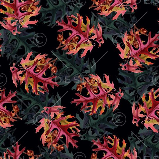 黑底花卉印花华亿平台图片