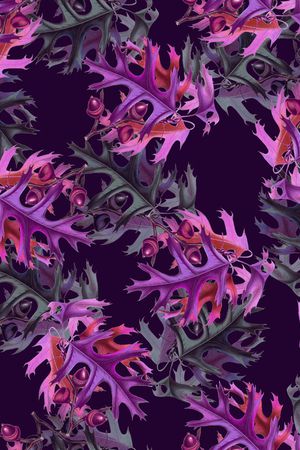 黑底花卉印花华亿平台图片