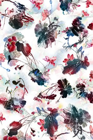 水墨风印花华亿平台图片