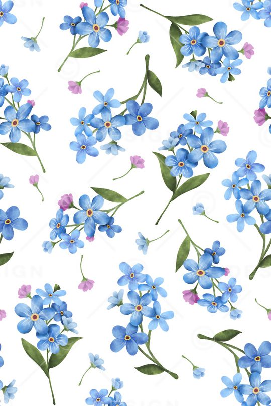 水彩花卉印花华亿平台图片