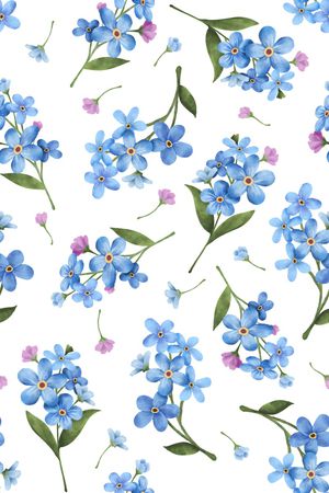 水彩花卉印花华亿平台图片