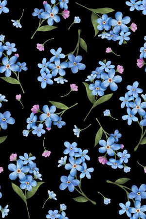 水彩花卉印花华亿平台图片