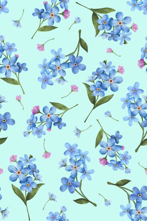 水彩花卉印花华亿平台图片