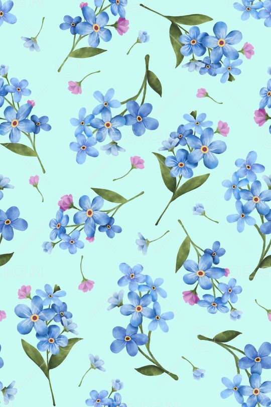 水彩花卉印花华亿平台图片