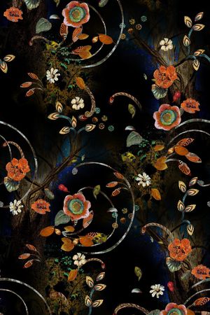 花卉印花华亿平台图片