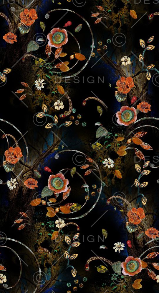 花卉印花华亿平台图片