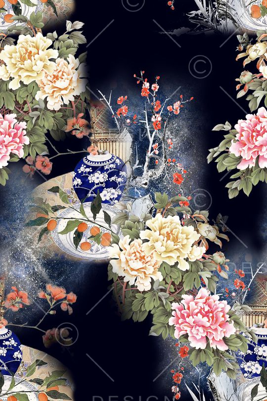 复古印花华亿平台图片