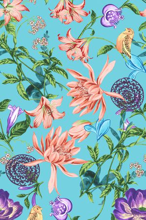 花卉印花华亿平台图片