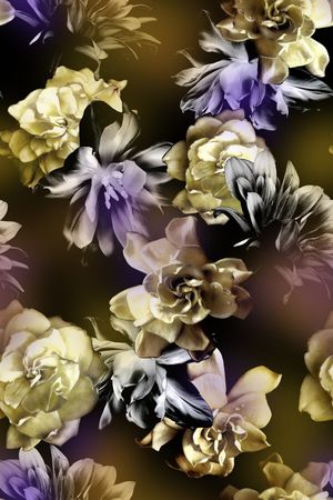 花卉印花华亿平台图片